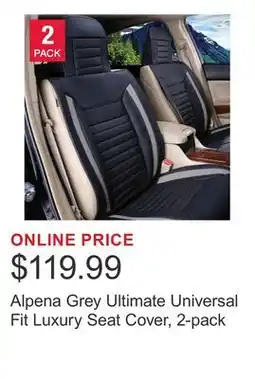 Costco Alpena Grey Ultimate Universal Fit Luxury Seat Cover, 2-pack offer