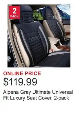Costco Alpena Grey Ultimate Universal Fit Luxury Seat Cover, 2-pack offer