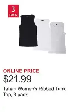 Costco Tahari Women's Ribbed Tank Top offer