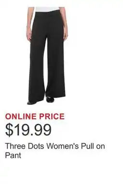 Costco Three Dots Women's Pull on Pant offer
