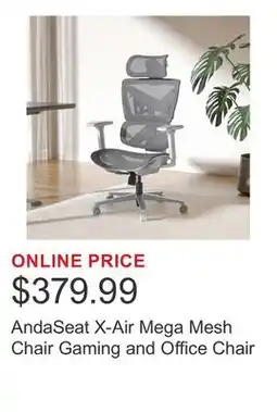 Costco AndaSeat X-Air Mega Mesh Chair Gaming and Office Chair offer