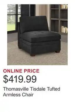 Costco Thomasville Tisdale Tufted Armless Chair offer