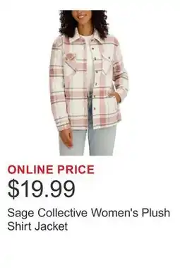 Costco Sage Collective Women's Plush Shirt Jacket offer