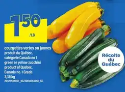 Maxi COURGETTES VERTES OU JAUNES offer
