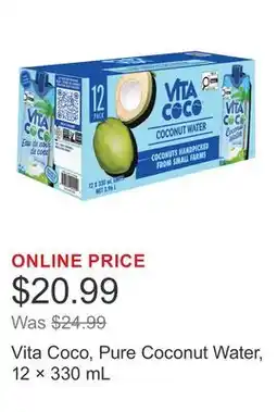 Costco Vita Coco, Pure Coconut Water, 12 × offer