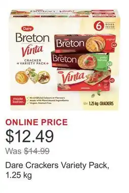Costco Dare Crackers Variety Pack offer