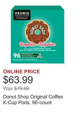Costco Donut Shop Original Coffee K-Cup Pods, 96-count offer