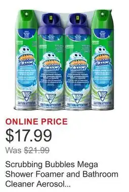 Costco Scrubbing Bubbles Mega Shower Foamer and Bathroom Cleaner Aerosol Combo offer