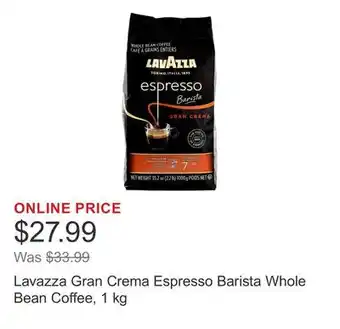 Costco Lavazza Gran Crema Espresso Barista Whole Bean Coffee offer