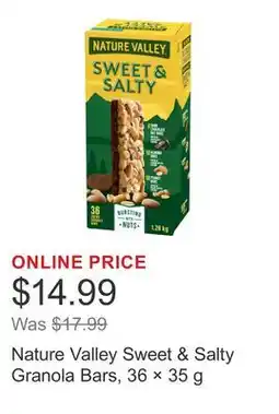 Costco Nature Valley Sweet & Salty Granola Bars, 36 × offer
