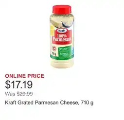 Costco Kraft Grated Parmesan Cheese offer