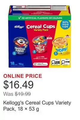 Costco Kellogg's Cereal Cups Variety Pack, 18 × offer