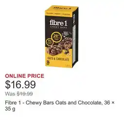 Costco Fibre 1 - Chewy Bars Oats and Chocolate, 36 × offer