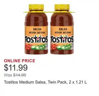Costco Tostitos Medium Salsa, Twin Pack offer
