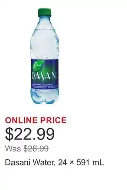 Costco Dasani Water, 24 × offer