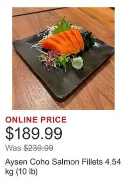 Costco Aysen Coho Salmon Fillets 4.54 kg (10 lb) offer