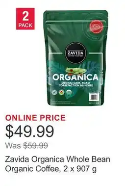 Costco Zavida Organica Whole Bean Organic Coffee offer
