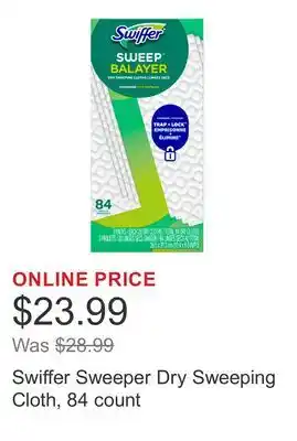 Costco Swiffer Sweeper Dry Sweeping Cloth, 84 count offer