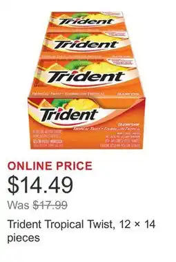 Costco Trident Tropical Twist, 12 × 14 pieces offer