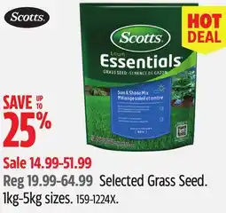 Canadian Tire Selected Scotts Grass Seed offer