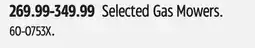 Canadian Tire Selected Certified Gas Mowers offer