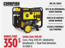 Canadian Tire Dual-Fuel Generator offer