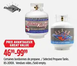 Canadian Tire Selected Flame King Propane Tanks offer