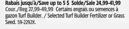 Canadian Tire Selected Scotts Turf Builder Fertilizer or Grass Seed offer