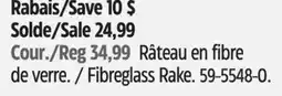 Canadian Tire Yardworks Fibreglass Rake offer