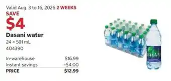 Dasani water