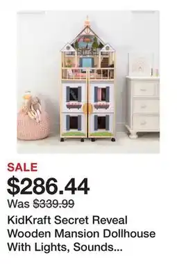 Wayfair KidKraft Secret Reveal Wooden Mansion Dollhouse With Lights, Sounds And 47 Accessories offer