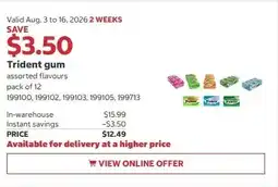 Costco Trident gum offer