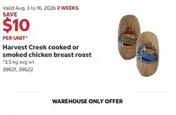Costco Harvest Creek cooked or smoked chicken breast roast offer