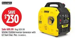 Canadian Tire CHAMPION Inverter Generator with EZ Start Dial offer