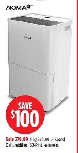 Canadian Tire NOMA 2-Speed Dehumidifier offer