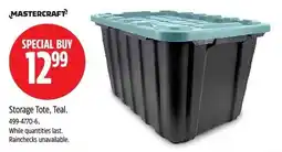 Canadian Tire MASTERCRAFT Storage Tote, Teal. offer