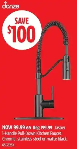 Canadian Tire danze Jasper 1-Handle Pull-Down Kitchen Faucet offer