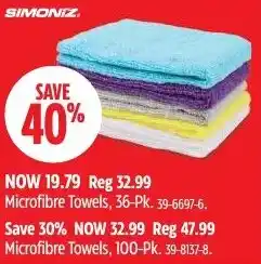 Canadian Tire SIMONIZ Microfibre Towels offer