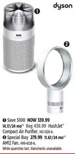 Canadian Tire dyson HushJet Compact Air Purifier offer