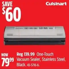 Canadian Tire Cuisinart Vacuum Sealer, Stainless Steel, Black offer