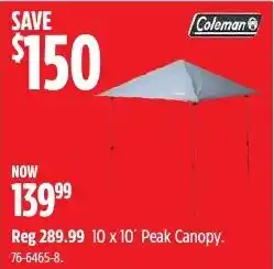 Canadian Tire Coleman Peak Canopy offer