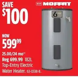 Canadian Tire Moffat 182 L Top Entry Electric Water Heater offer