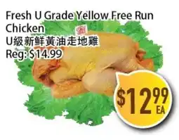 Full Fresh Supermarket Fresh U Grade Yellow Free Run Chicken offer