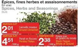 Bulk Barn Spices, Herbs and Seasonings offer