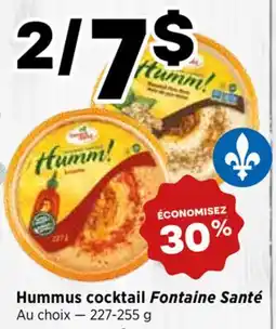 Val-Mont Hummus cocktail Fontaine Santé offer