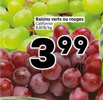 Val-Mont Raisins verts ou rouges offer