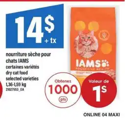 Maxi IAMS nourriture sèche pour chats offer
