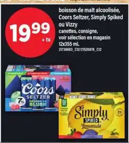 Maxi Coors Seltzer, Simply Spiked ou Vizzy offer
