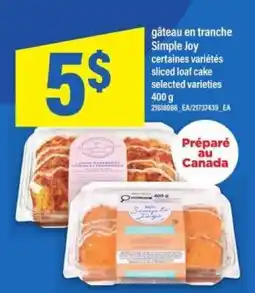 Maxi gâteau en tranche Simple Joy offer