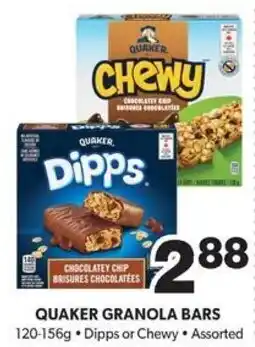 Colemans Quaker Granola Bars Dipps or Chewy Assorted offer